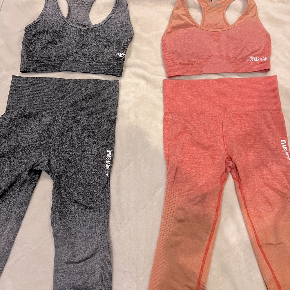 Gym shark sports bra and leggings set